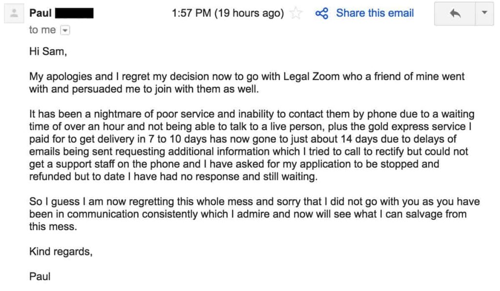 LegalZoom Alternative